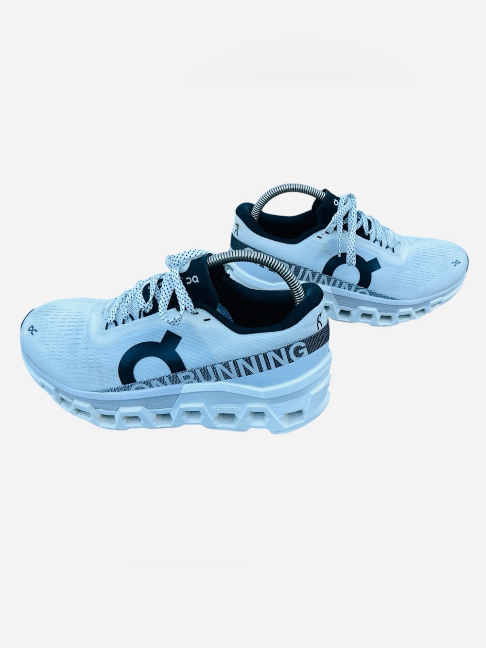 ON Cloud Cloudmonster 2 Running Sneaker Women Size 8.5 White Frost Black - Picture 3 of 9